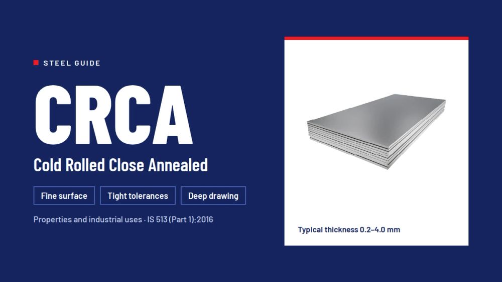 CRCA sheet: Full form, properties and industrial applications
