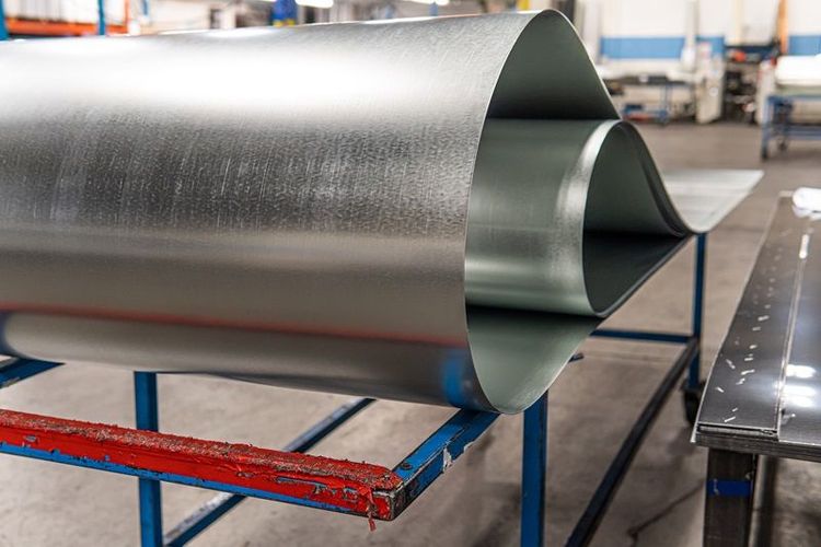 Folded_Sheet_metal_in_metal_roofing_factory
